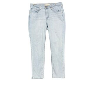 Levis Jeans Womens 10 Blue Classic Straight Light Wash Cotton Stretch Denim